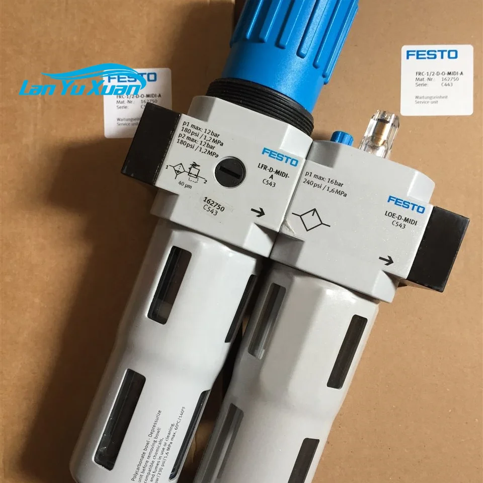 Original FESTOS pneumatic components Cylinder  Solenoid Valve air control  FRL air filter pressure regulator pipe tube fittings