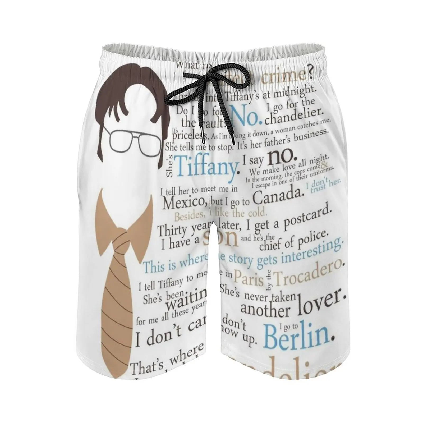 Dwight'S Perfect Crime Men'S Sports Short Beach Shorts Surfing Swimming Boxer Trunks Dwight Schrute Office Perfect True Crime