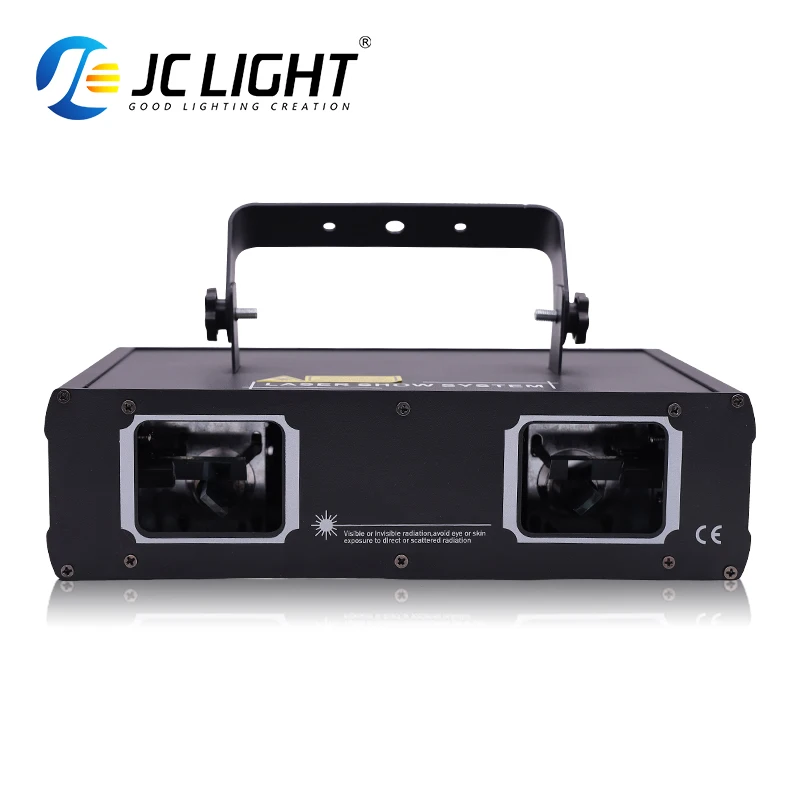 Jc licht zwei augen laserlicht 3d rgb bühnen beleuchtung musik steuerung dj lichter dmx party strahl projektor licht für disco ktv neu