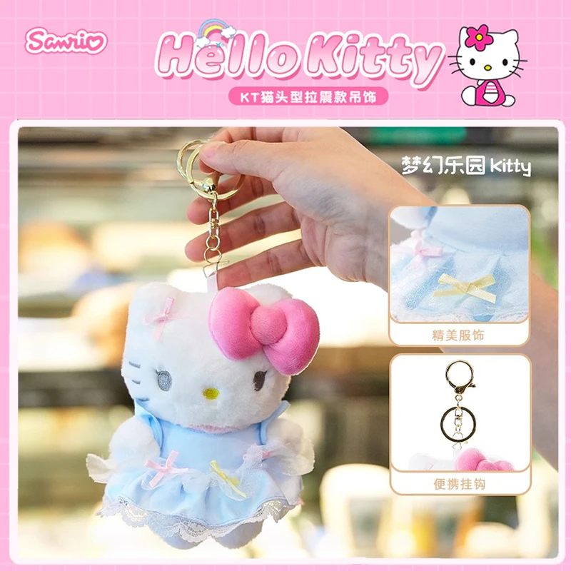 32CM Genuine Sanrio Hello Kitty Anime Stuffed Plush Toy Peluche Throw Pillow Kawaii Birthday Party Christmas Gift Doll For Girl