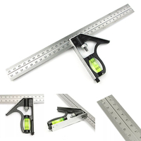 300Mm Adjustable Combination Square Angle Ruler 45 / 90 Degree With Bubble Level Multifunctional Gauge Measuring Tools Hot