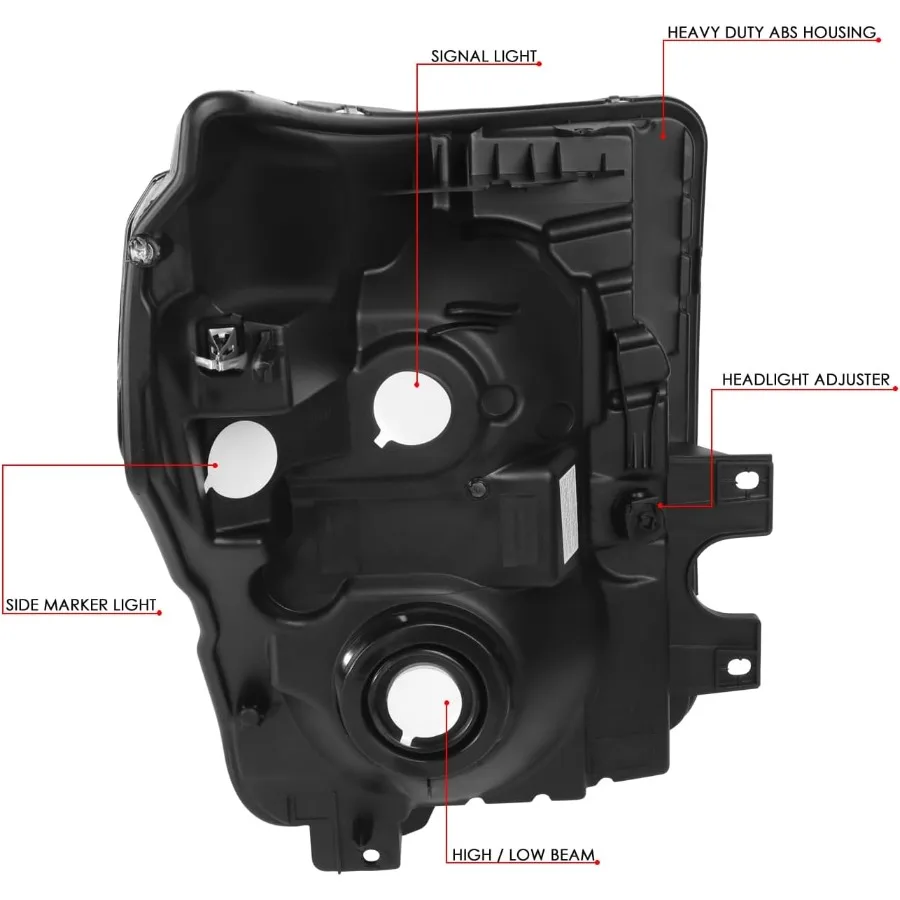 Chrome Amber Headlights Replacement for 1116 F250 F350 F450 F550 Super Duty Trucks Enhanced Visibility and Durability for Night