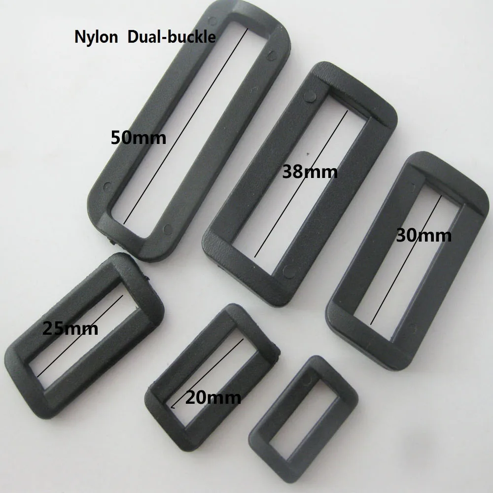 NBNNKL 10Pcs  Adjustable Plastic Buttons Buckles For Bag Webbing 15mm-50mm DIY Home Sewing Supplies