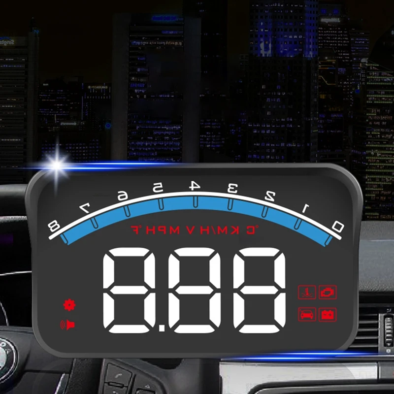 شاشة عرض M6S HUD Head ، جهاز عرض OBD2 ، زجاج السيارة ، عداد السرعة الرقمي التلقائي ، درجة حرارة الماء ، الملحقات الإلكترونية