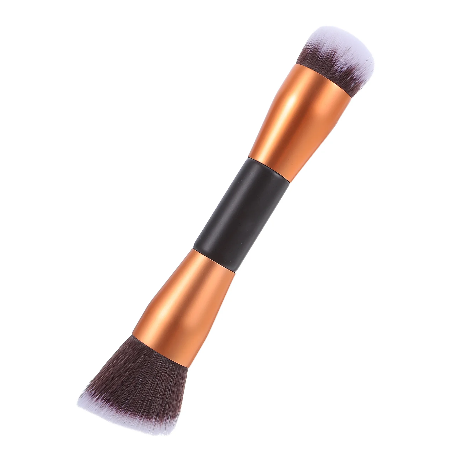 1 قطعة فرشاة البودرة السائبة ذات نهاية مزدوجة فرشاة ماكياج محمولة أداة مكياج احترافية مستلزمات التجميل