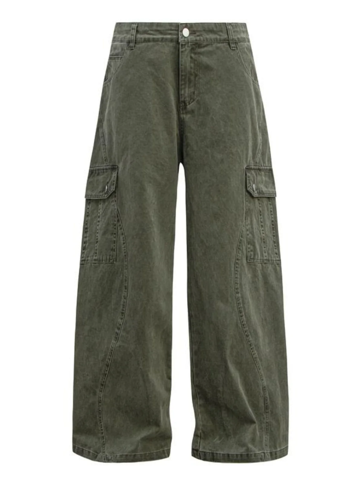 

American Retro Decomposition Design Work Pants Loose Straight Leg Casual Trousers Cleanfit Wide Leg Youthful Vitality Style