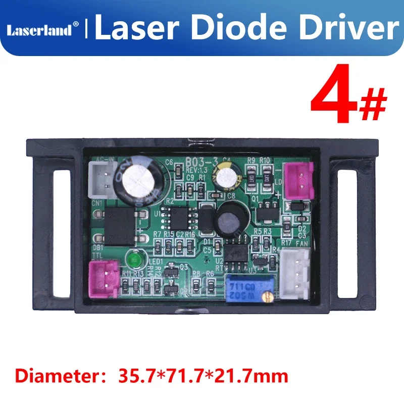 

Power Supply Driver for 635nm 638nm Orange/Red Laser Diode TTL 12V 1.2A 50mw-500mw