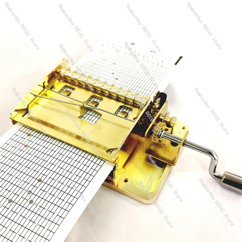 

Upgrade The New Japanese Brass Movement 30-tone Hand-cranked Paper Tape DIY Music Box Music Box Birthday Gift