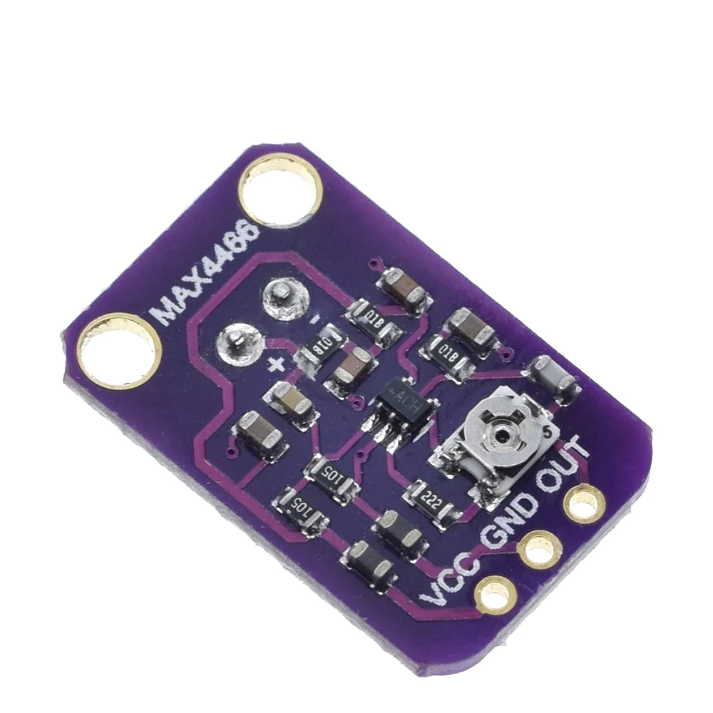 Modulo Preamplificatore Microfono MAX4466 – Elettret Per Registrazione E Amplificazione Suono, Alta Fedeltà E Sensibilità (2x2 Cm)