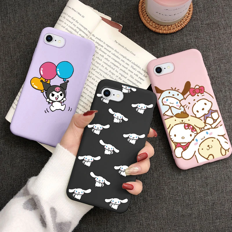 Anime Cute Case For iPhone 7 8 Plus SE 2020 Cover Soft Silicone Shockproof Phone Case For iphone 7Plus 8+ Cover Kuromi Rabbit