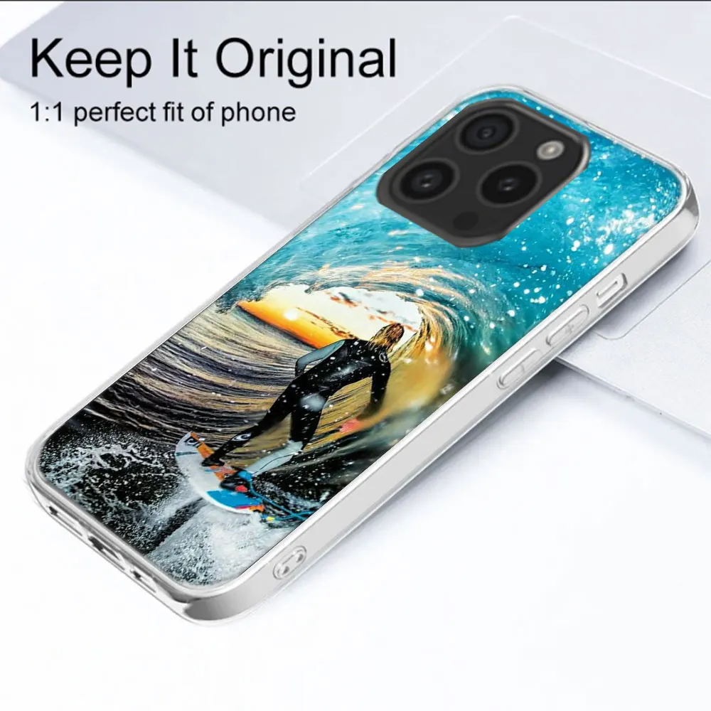 Abenteuer Surfen Kostenlose Reise Klar Telefon Fall Für Apple iPhone 12 13 Mini 14 + 15 Plus 16 Pro Max Abdeckung 11 Pro X XS Max Coque Ha