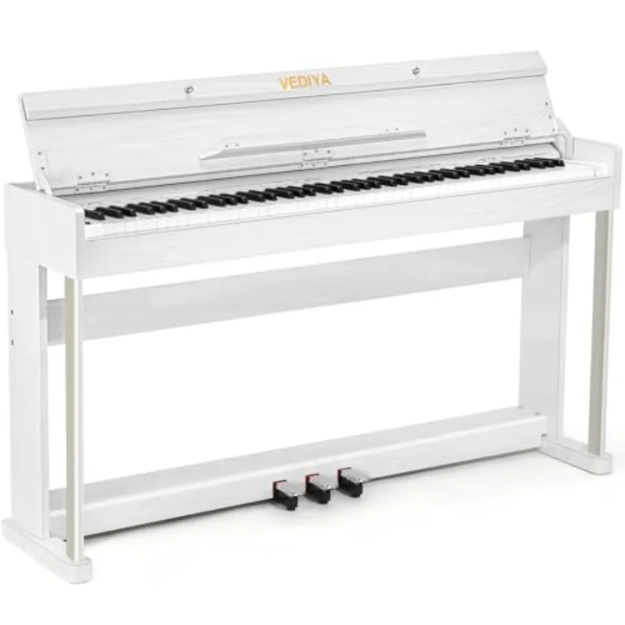 

Цифровое пианино с 88 взвешенными клавишами, деревянной клавиатурой и молоточковой механикой, белое, идеально для домашнего использования, для начинающих - F