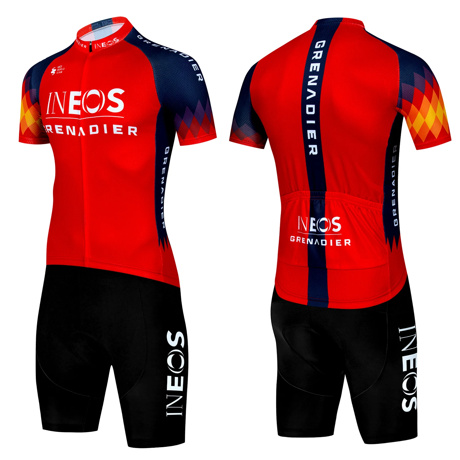 INEOS Cycling Bib Jersey Men Set Clothes 2024 Summer Pants Man Gel Shorts Costume for Men\'s Bike Clothing Road Uniform Suit Mtb