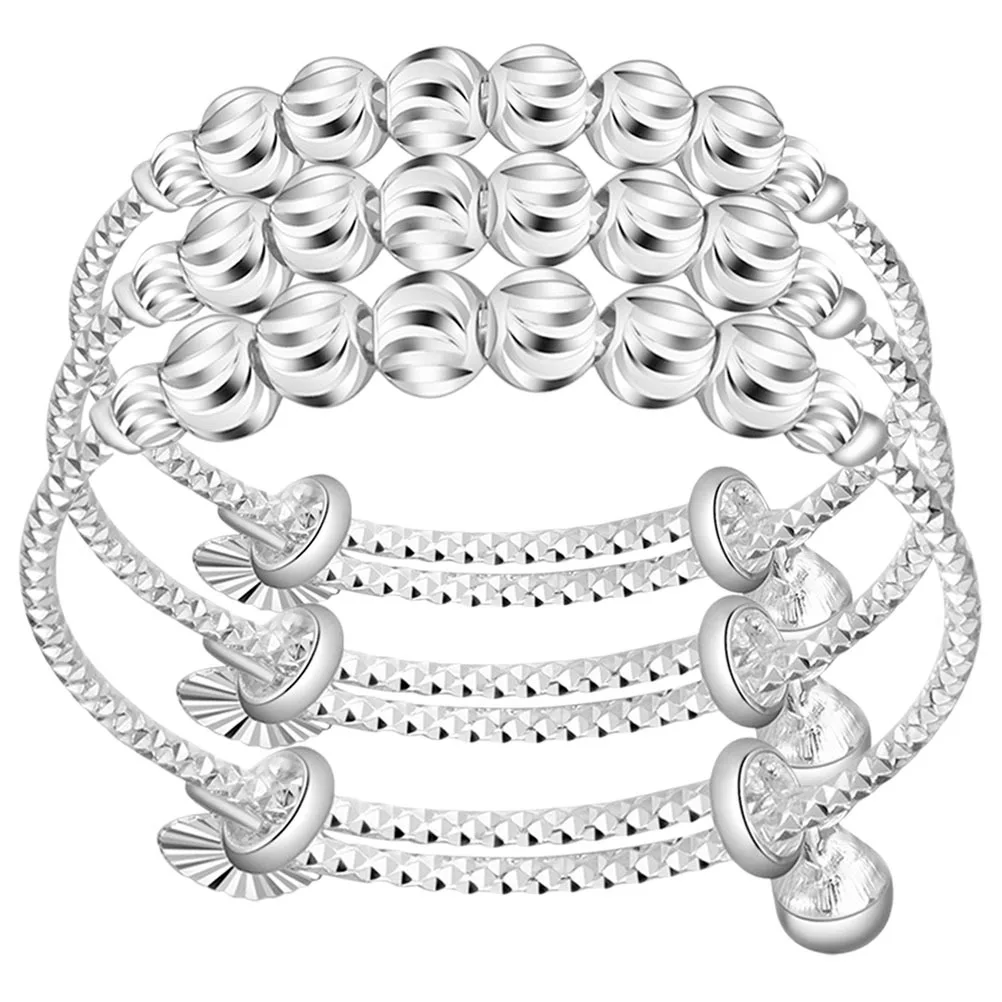 

3Pcs Baby Bracelet Infant Adjustable Copper Bangle Bell Charm Toddler Jewelry Baby Shower Favor Gifts Birthday Bracelet