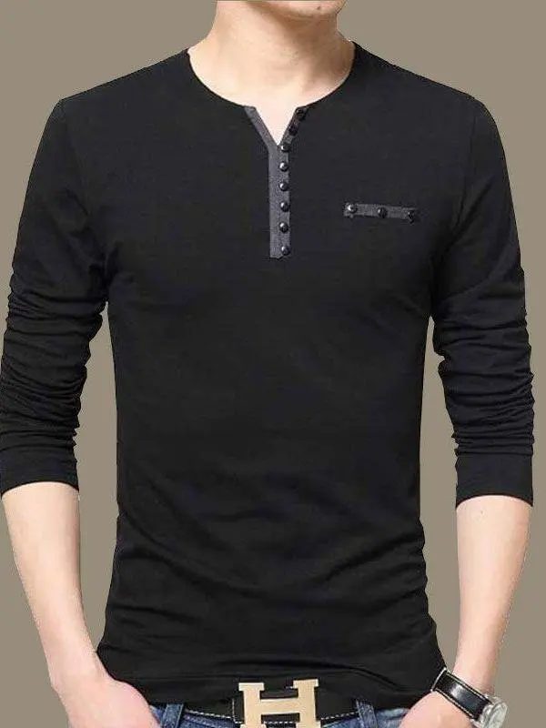 

Men's Long Sve Thermal Fce Lined Thiened T-irt Spring Autumn Faionable Cotton plus Size Base irt Comfortable Soft