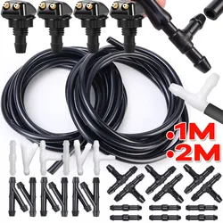 Hot Car Auto Windshield Washer Hose Wiper Blade Pipe Jet Spray Nozzle Water Fluid Tube Joiner Connector Replacement Kit