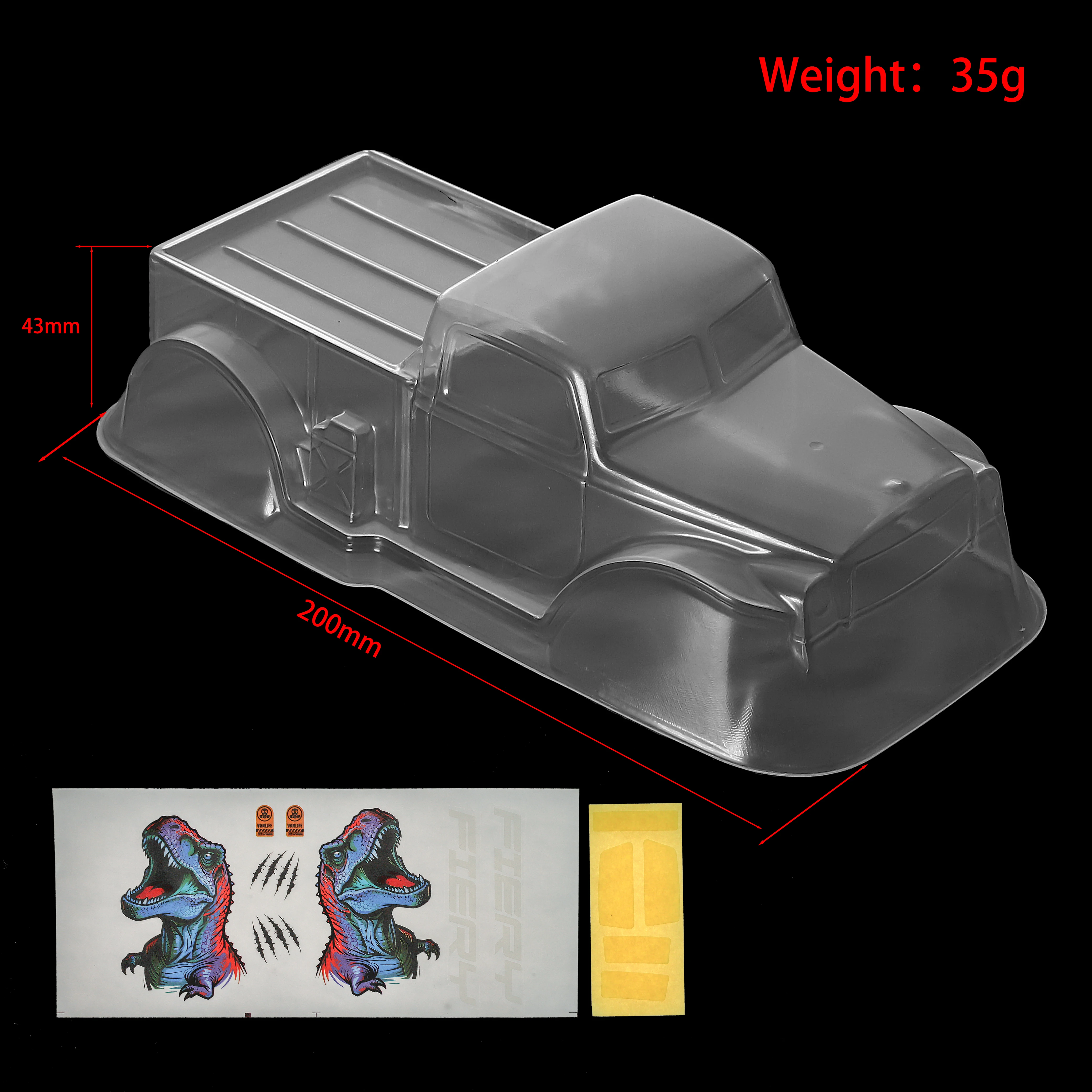 

Ajrc Plastic Clear Car Body Shell For Axial Scx24 Deadbolt Axi00004 1/24 Rc Crawler Car Truck Model Upgrade Diy Parts