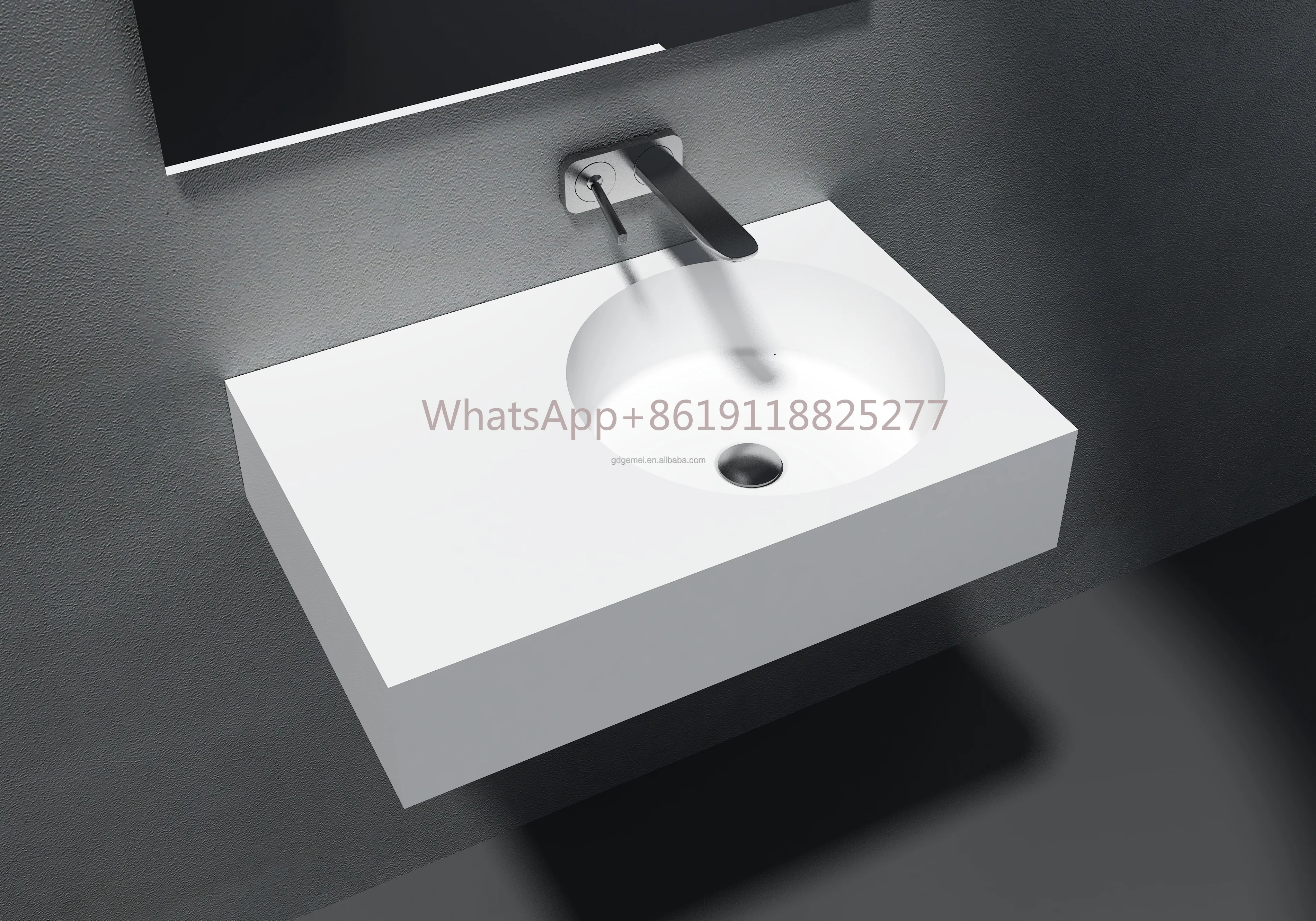 

Basin Faucet Modern Design Solid Surface Stone Sanitary Application Mount Wash BasinSingle-Hole Rectangular Acrylic Bathroom