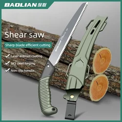 Folding Hand Saw Outdoor for Wood Branches Cutting Tree Trimming Camping Backpacking Hiking Ergonomic No-Slip Handle Hand Tools