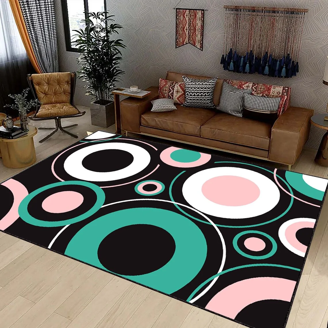 

Abstract Art Area Rug, Minimalist Art Rug, for Bedroom Aesthetic, Living Room Rug, Modern Abstract, Mid Century Floor Mat