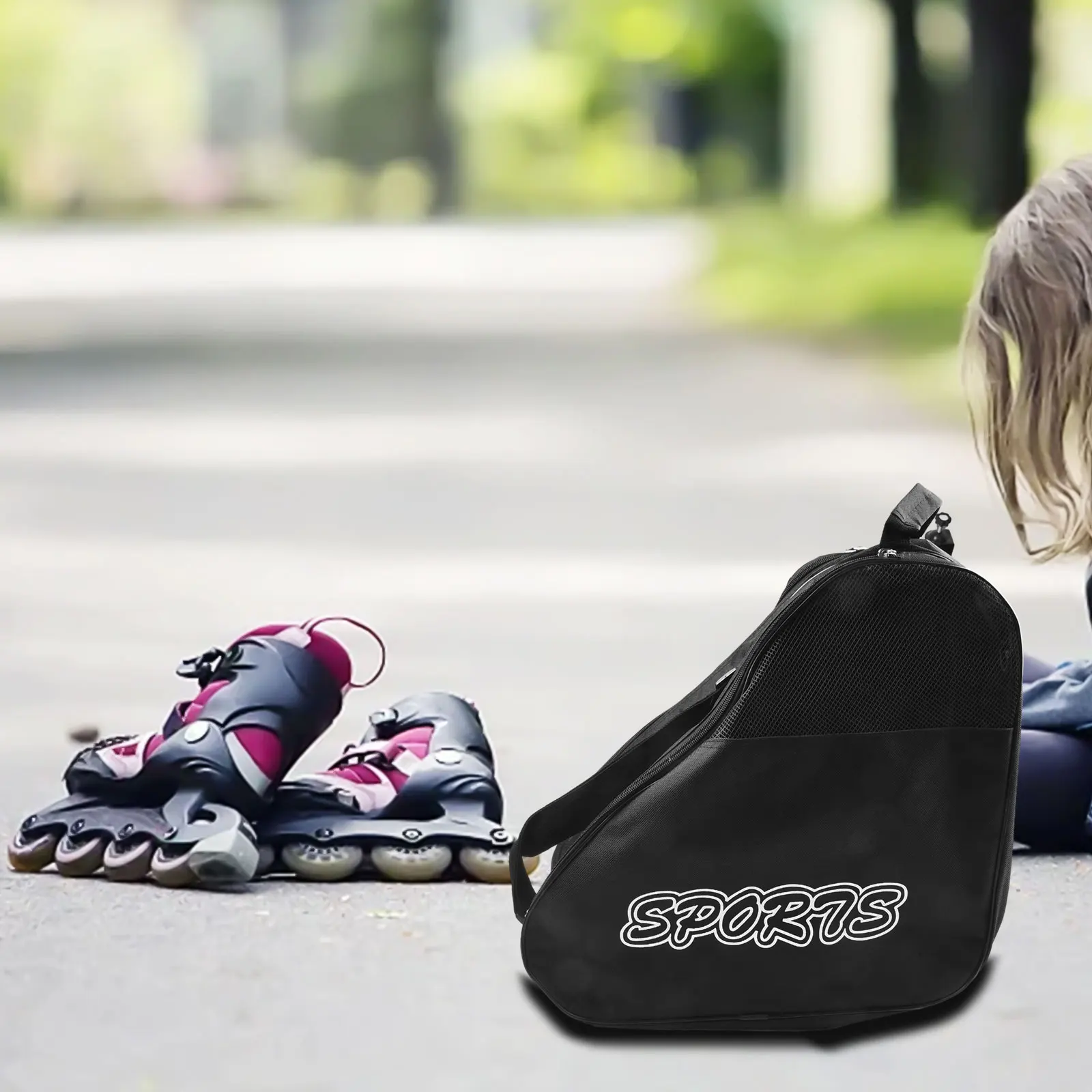 Convenient Skate Carry Bag with Roomy Compartments for Helmets and Protective Gear Suitable for All Skill Levels