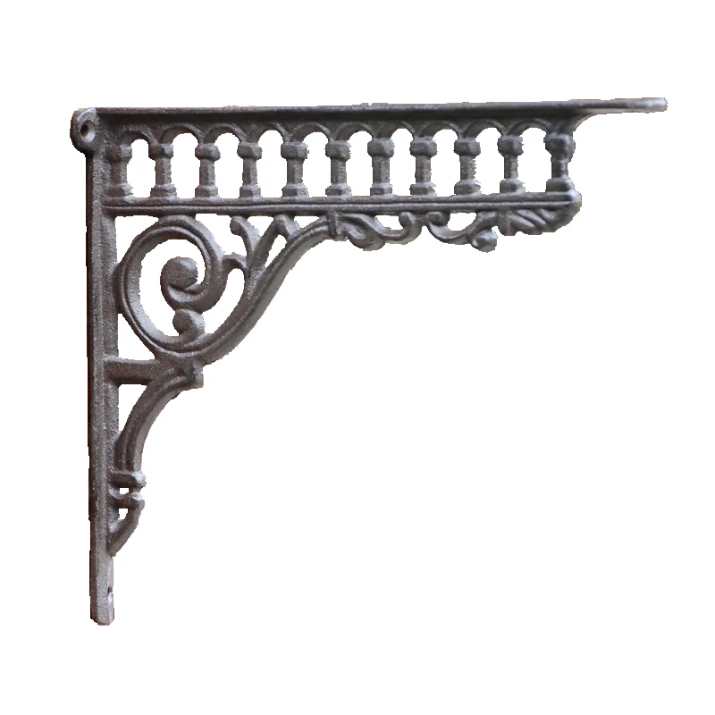 Decorative Cast Iron Antiuqe Angle Bracket for Floating Shelf