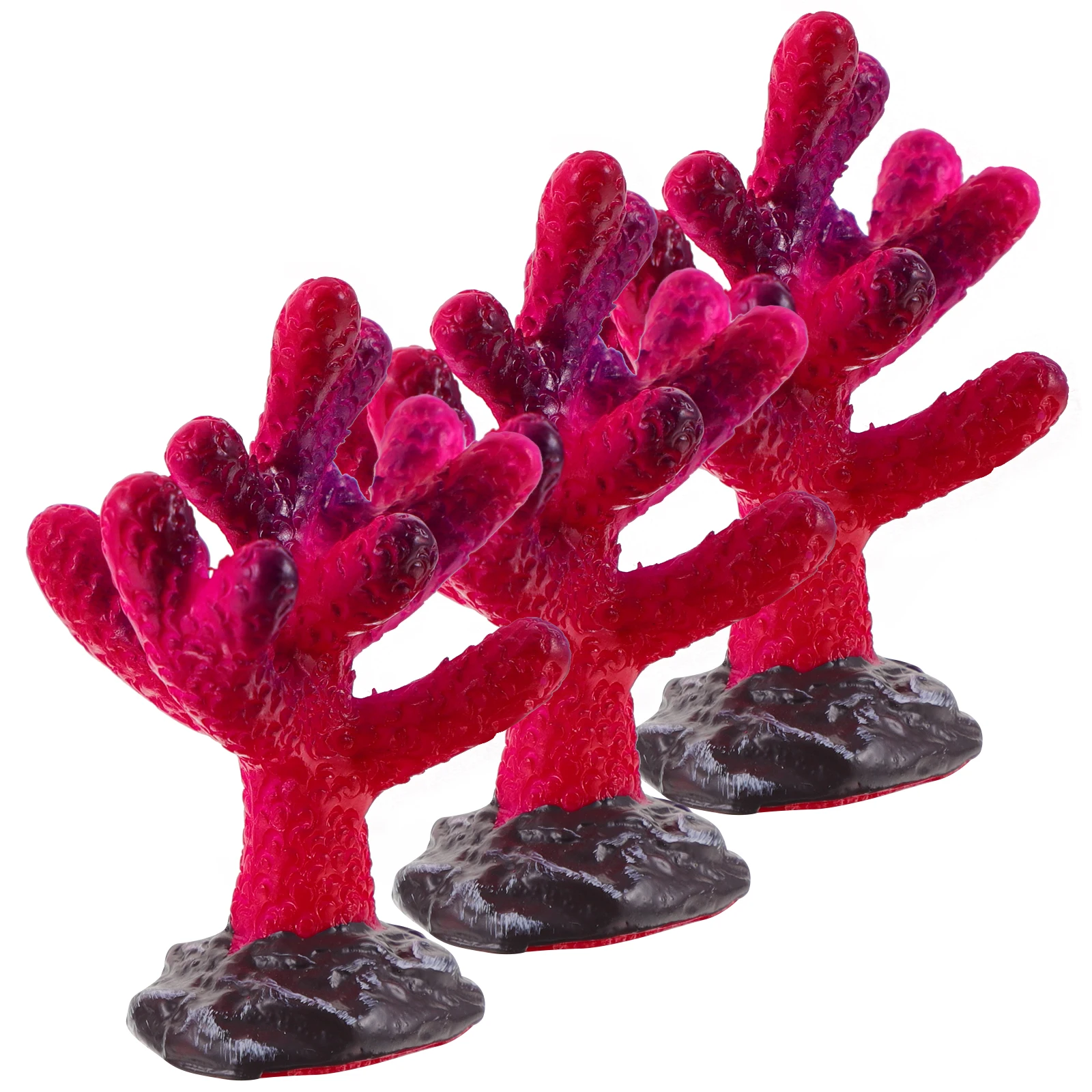 

3 Pcs Simulated Coral Jewelry Decorative Tropical Aquarium Fish Tank Decorations Artificial Sculpture Resin Statue Accessories
