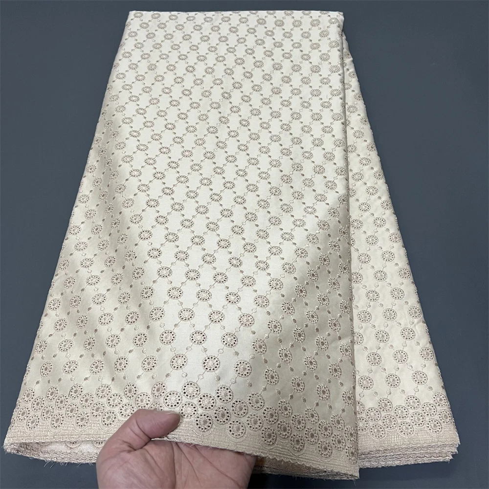 

2026 African Nigerian Tulle Lace Fabric, for Sewing Wedding Party Gown Dress, High Quality,Embroidered Cotton Damask, 5Yards