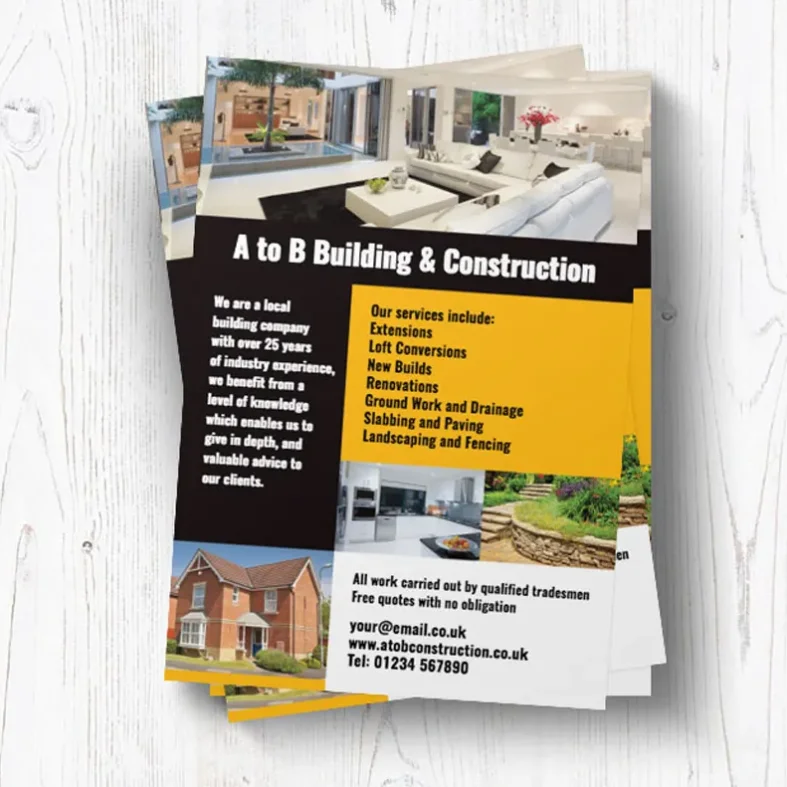 Customized Flyers A5 157gms Paper Printed Advertising Flyer Poster Double Sided