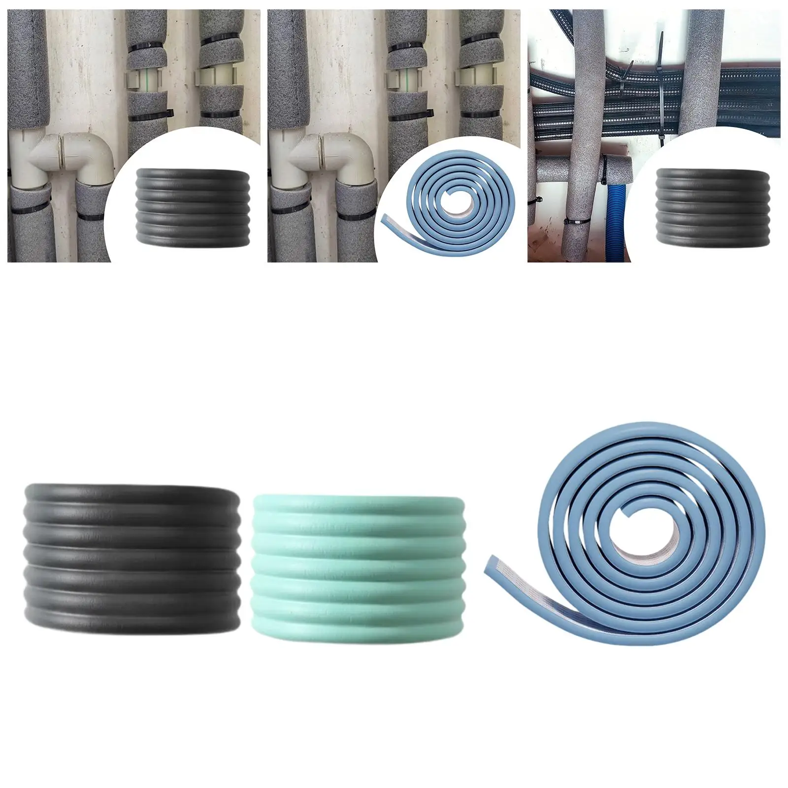 Outdoor Water Tube Insulation Tape Thermal Sponge Cover Easy Install for Cold Hot Pipe