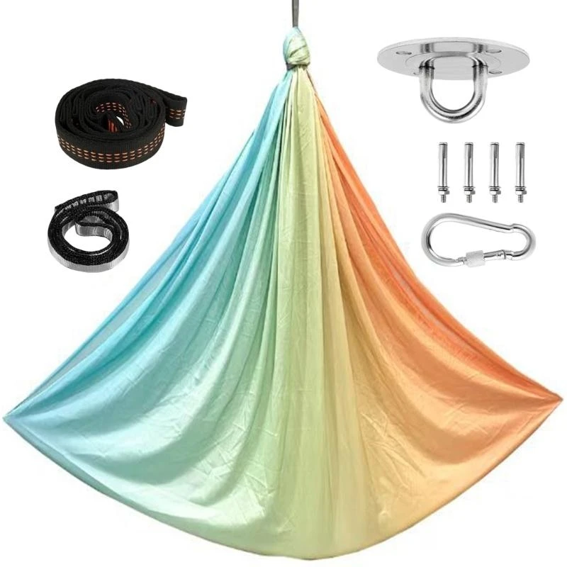 

P9FC Breathable Hanging Cloth Kids Sensory Swings Stretch Resistant Swing Hammock Double Layer Comfortable Cuddle Swing