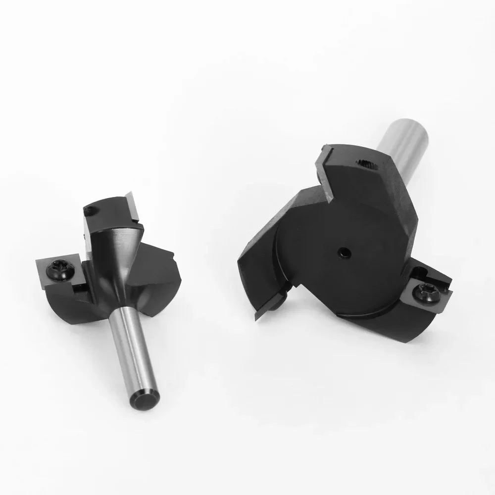 8mm Shank Replaceable blade Planing Bit Face End Milling Cutter Insert-Style Spoilboard CNC Surfacing Router Bits For Wood