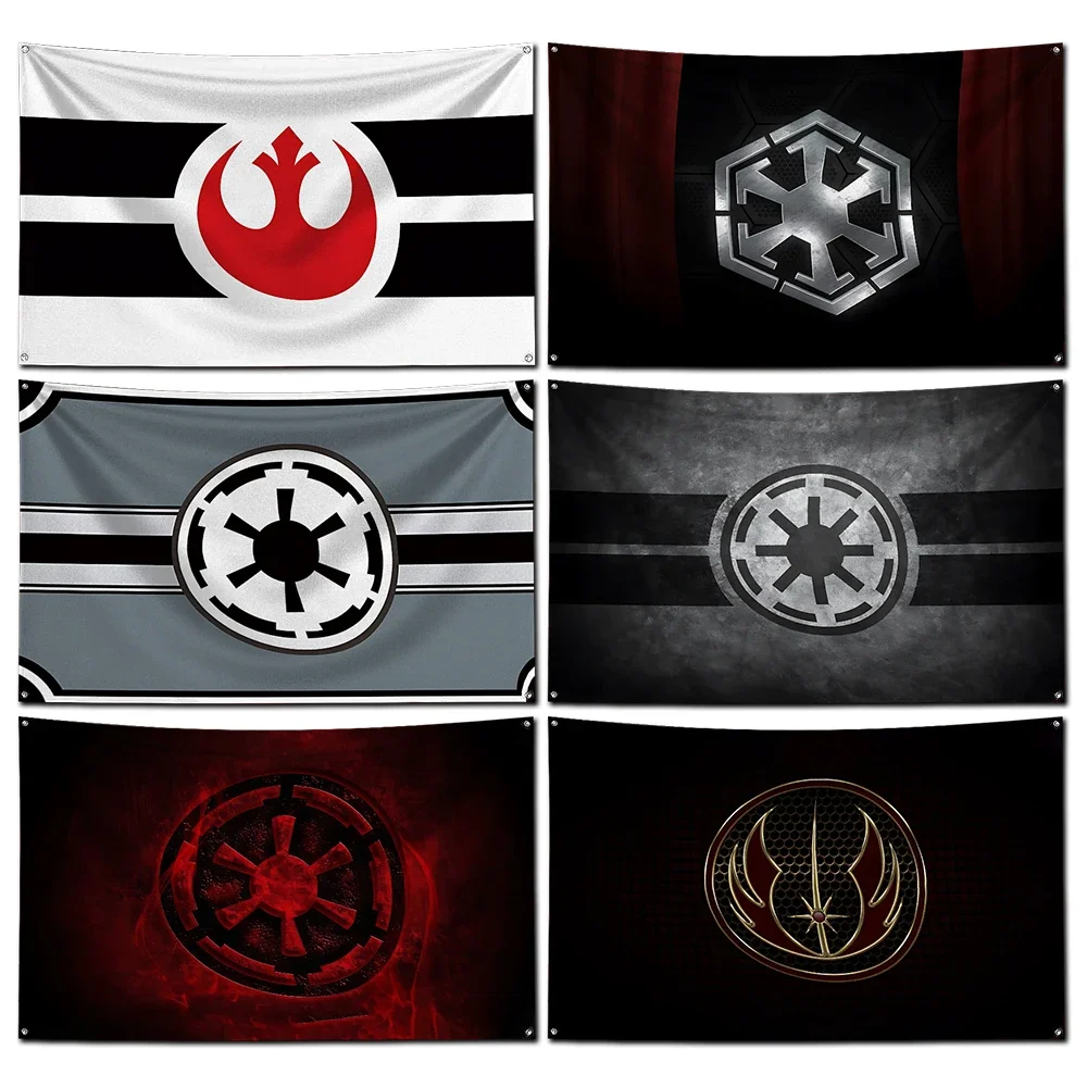 3 x 5 Fuß Galactic Empire Rebel Alliance Flagge Polyester Digitaldruck Banner für Garage oder Outdoor-Dekoration