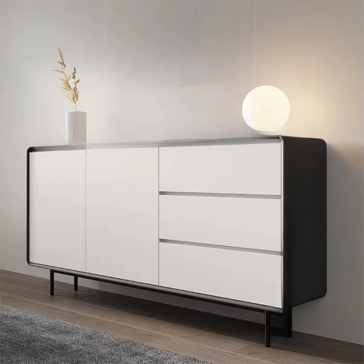 ตู้เก็บของไม้จริงสำหรับห้องนั่งเล่นสไตล์จีน ตู้เก็บของในครัว ตู้เก็บชา ดีไซน์เรียบง่าย จัดเก็บของได้ครบครันสำหรับบ้าน