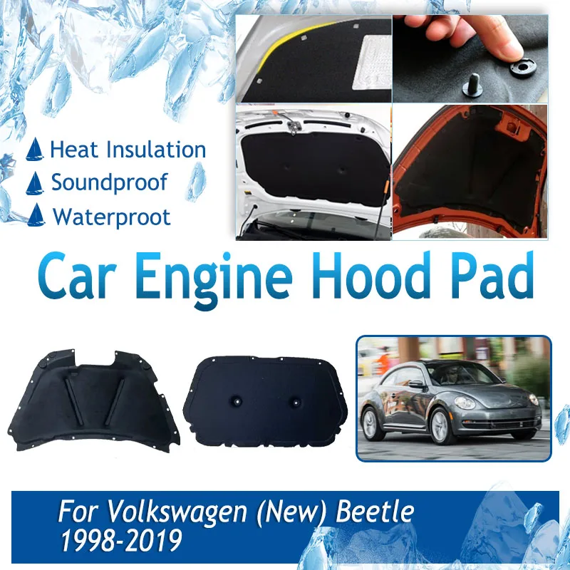Car Engine Hood Pad For Volkswagen New Beetle A5 VW Coccinelle MK1/2 1998-2019 Front Engine Sound Insulation Rug Car Accessories