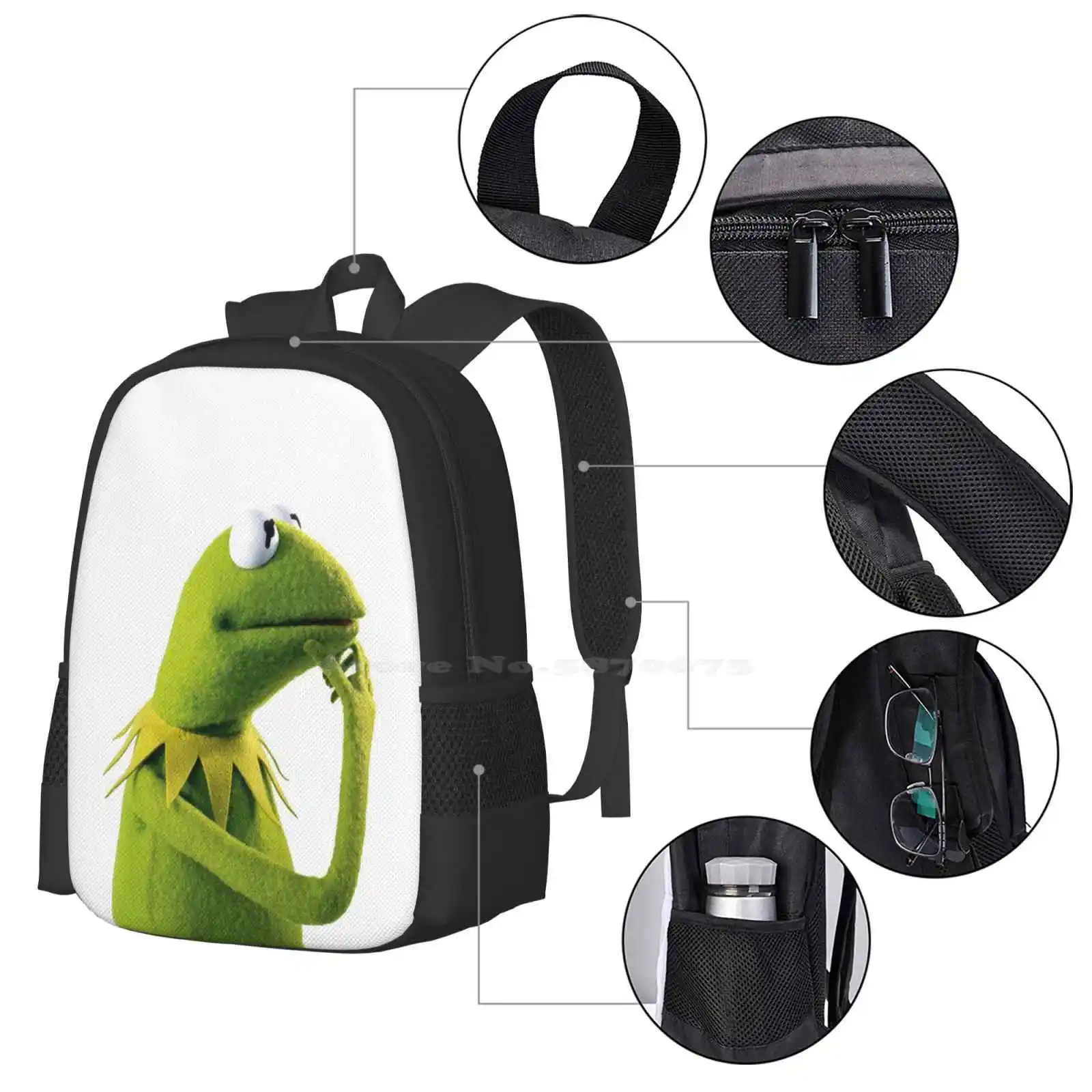 การร่วมมือ กระเป๋านักเรียนที่สวยงาม กระเป๋าเดินทางแล็ปท็อป กระเป๋าเป้สะพายหลัง The Frog Dank Meme The