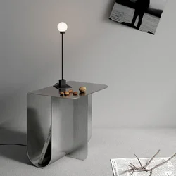 Stainless Steel / Iron Side Table Designer Mini Minimalist Living Room Modern Minimalist Bedside Table