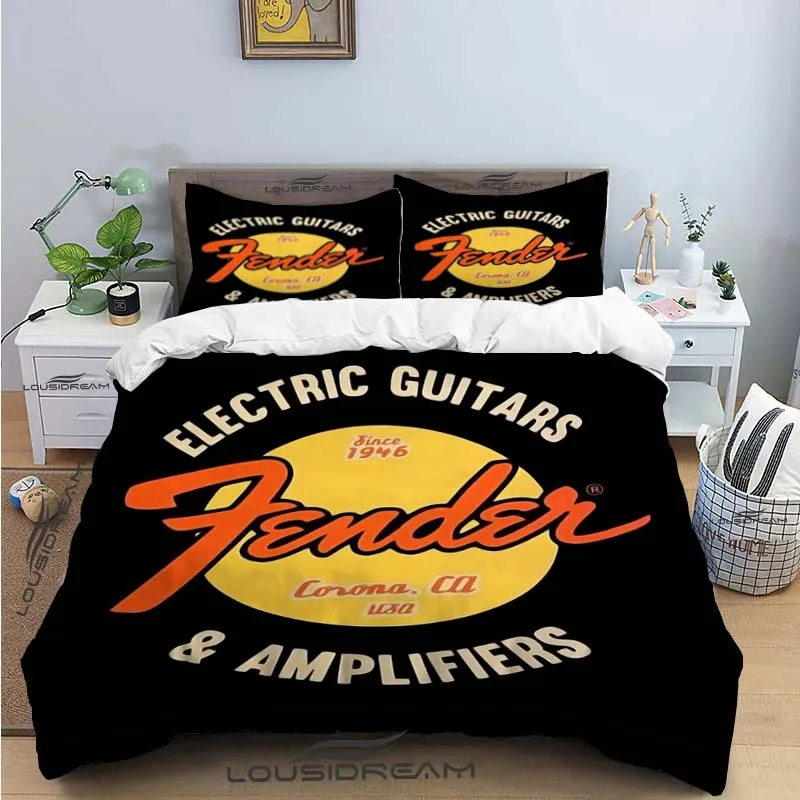 

Fender Guitar Bedding Set Music Gibson Duvet Cover Comforter Bed Single Twin Full Queen Youth Kids Girl Boys Gift