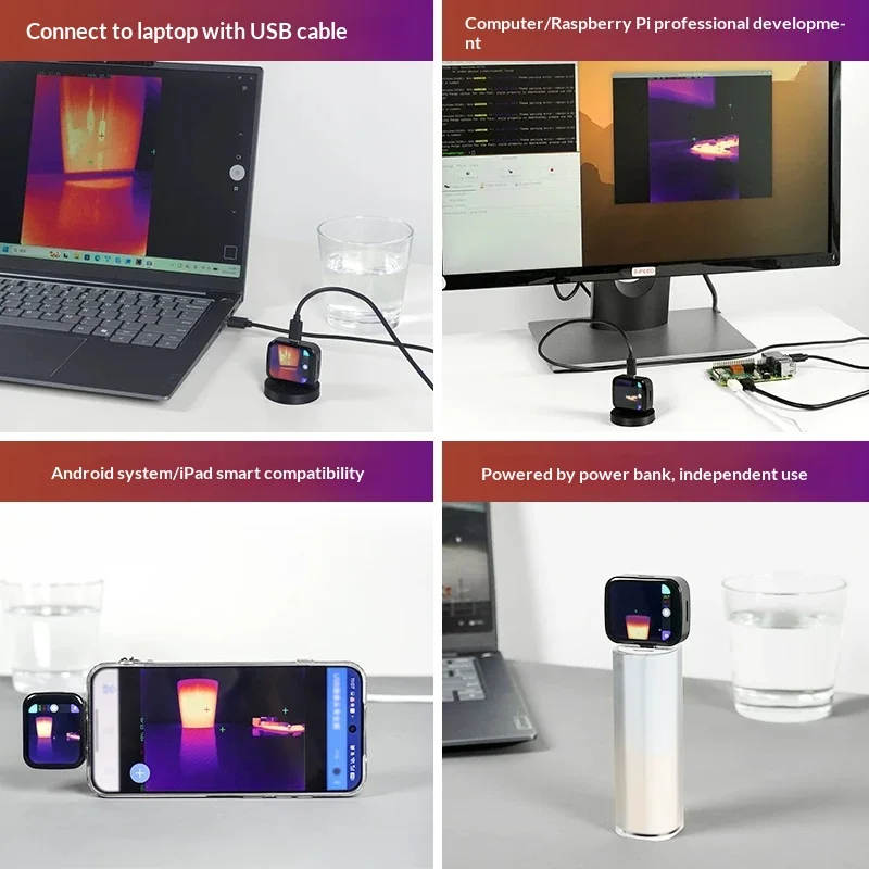 Sipeed T256S Thermal Imager AI Super Resolution 5cm Macro Touch Screen Plug-and-Play for Phone Raspberry Pi