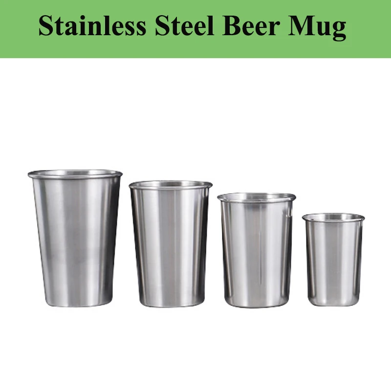 

30-500ml Stainless Steel Beer Mug Ins Style Camping Cup for Outdoor Use Single Wall Metal Tumbler for Juice/Coffee 〔2025E〕