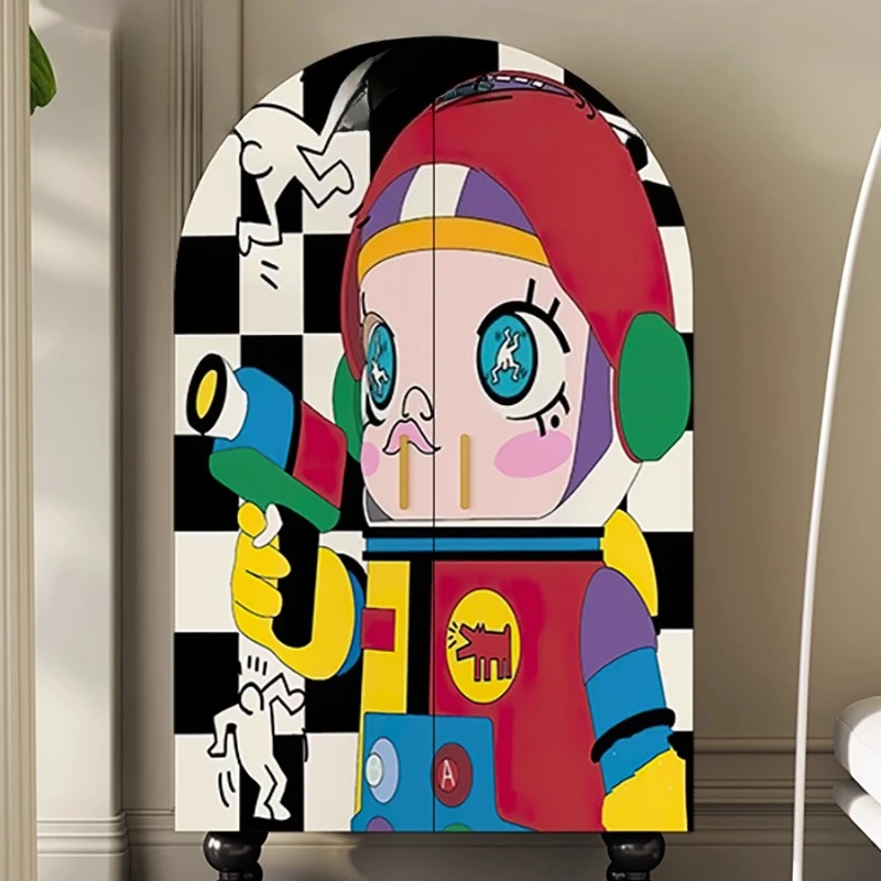 

Solid wood wardrobe room bedside storage hanging wardrobe, household living room, decorative cabinet