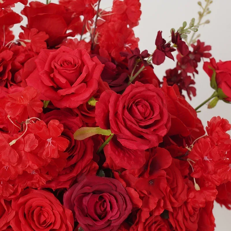 Red Hydrangea Flower Ball Artificial Arrangement for Wedding Centerpieces Table Decor Banquet Events And Party Props