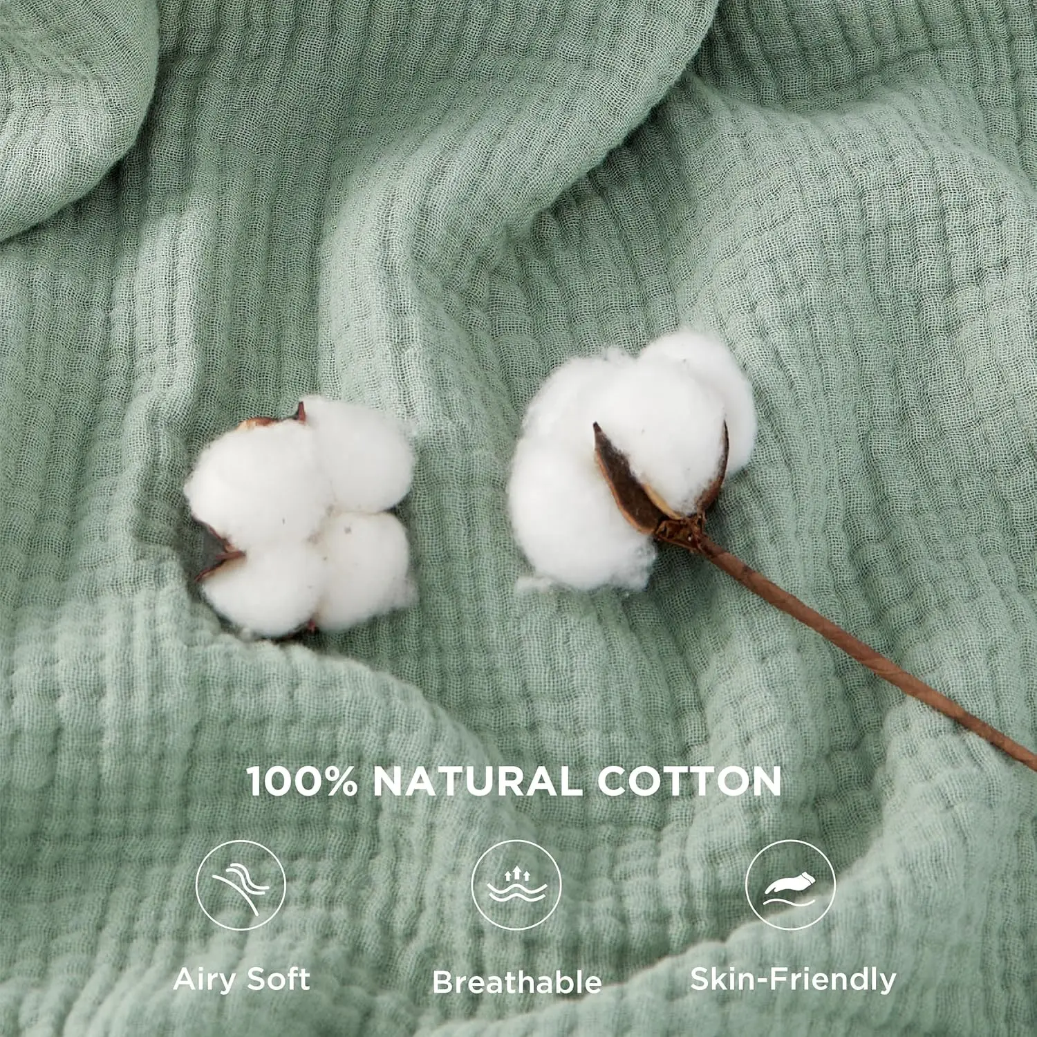 100% Cotton Muslin Blanket Foldable Swaddle Blanket 6 Layer Breathable Cotton Infant Swaddling for Bed Sofa Cover Travel Blanket