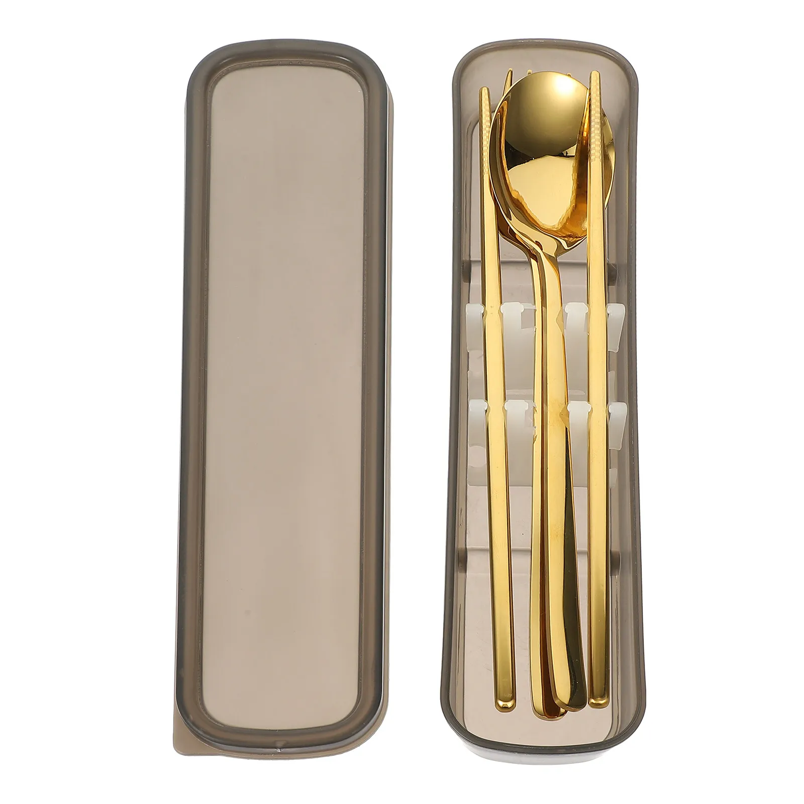1Set Stainless Steel Cutlery Set Elegant Simple Design Fork Spoon Chopstick Kit Easy Clean Dishwasher Safe Flatware for Home