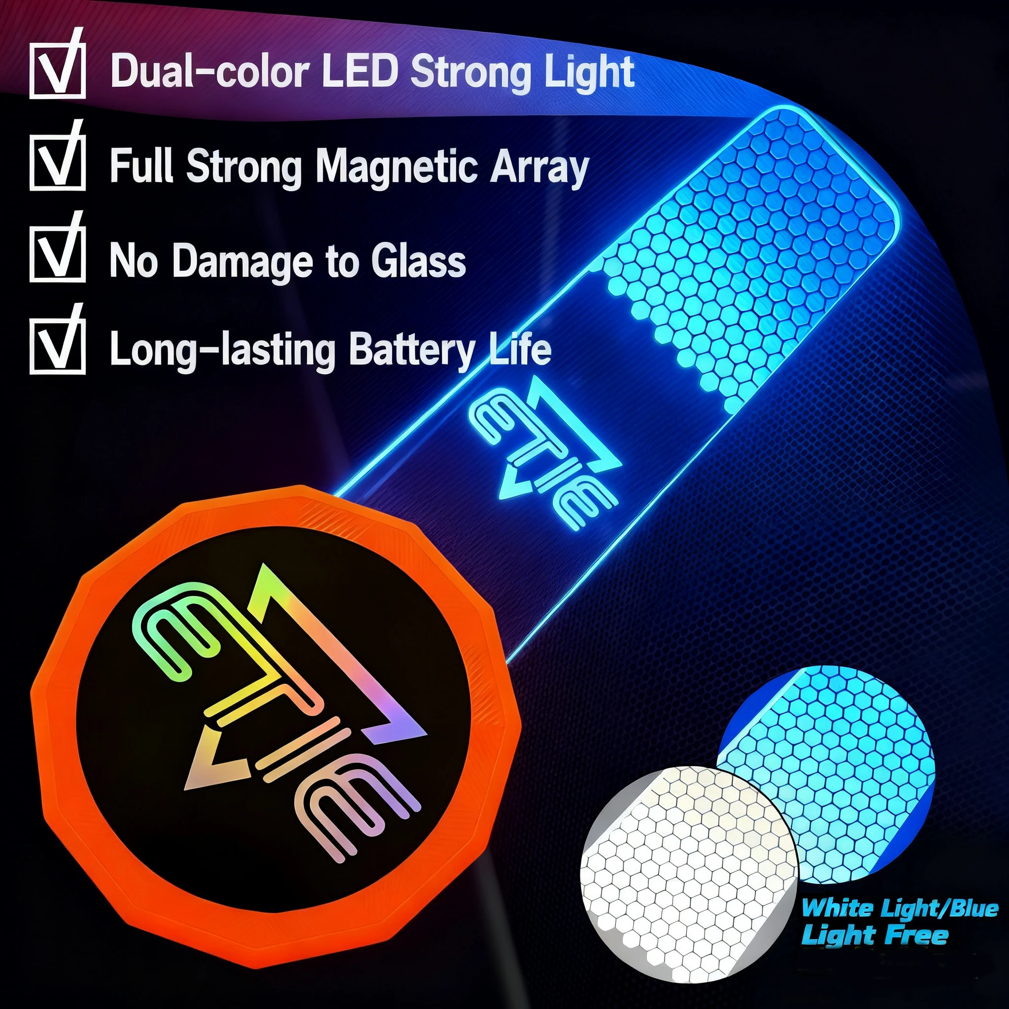 

Universal Magnetic Car Film Installation Light Rechargeable Window Film Cutting Tool LED Edge Cutting Light Precision Lighting