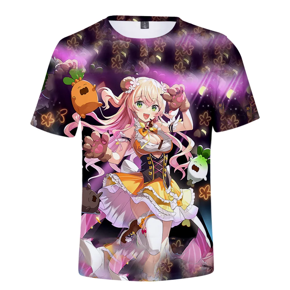 HOLOLIVE VTuber Momosuzu Nene футболка 2023 Новая летняя уличная одежда с круглым вырезом и коротким рукавом для мужчин и женщин Футболка Harajuku 3D одежда