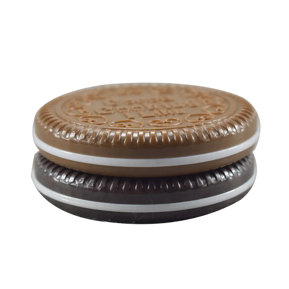 

Chocolate Cookies Mini Makeup Mirror Compact Small Round Pocket Mirror Portable Lightweight Gift for Women Random Color
