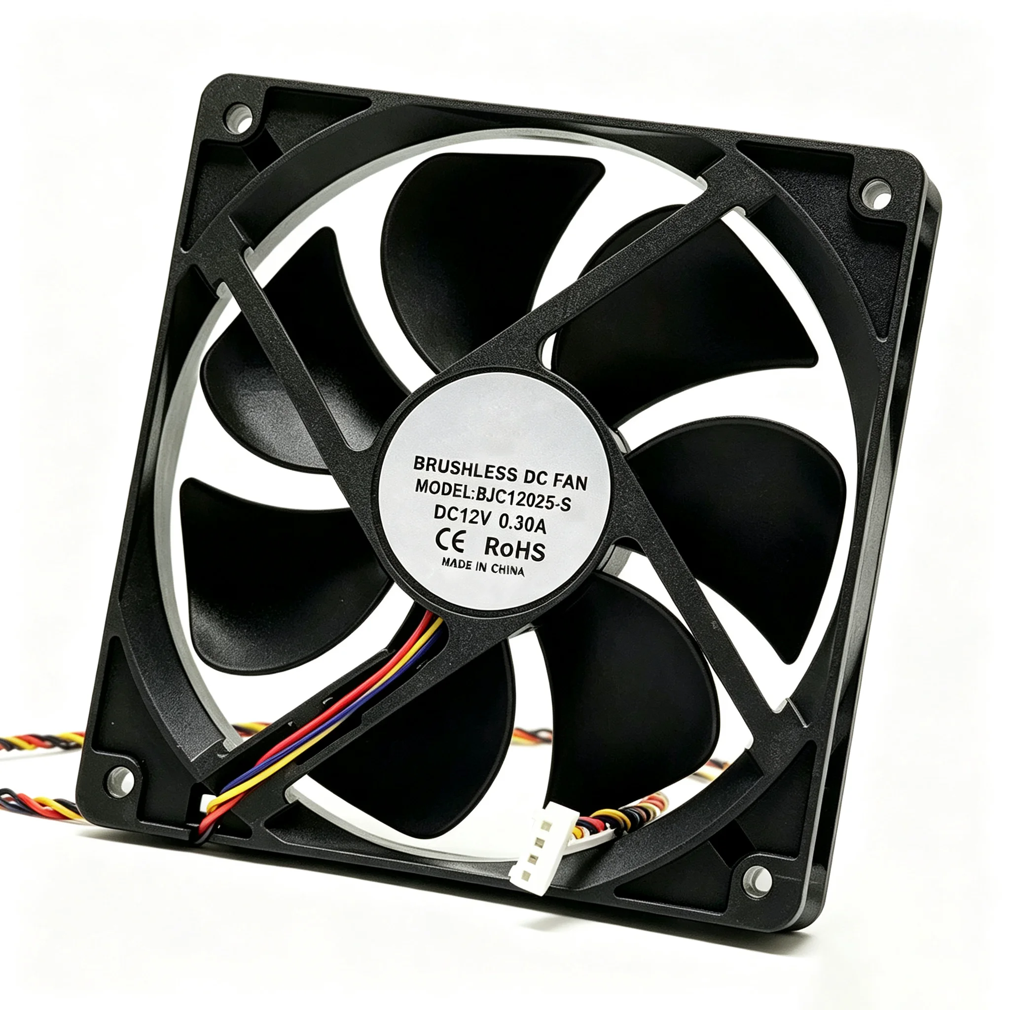 BJC12025-S 12V 0.30A Brushless DC Cooling Fan 120x120x25mm 12025 Silent Fan for PC Computer Case Desktop Cooling Replacement