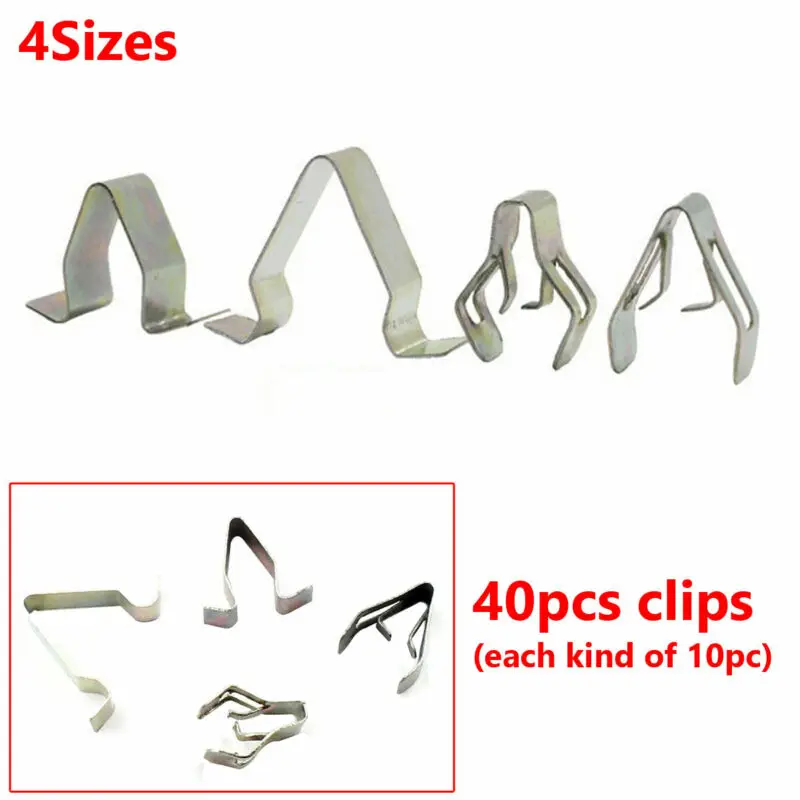 

40Pcs Panel Trim Clips Accessoeies Accessories Dashboard Panel Metal Rivets Car Exterior Interior New Practical