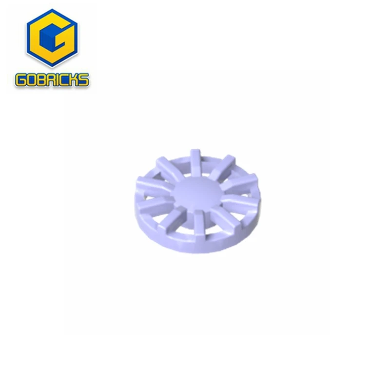 Gobricks-cubierta de rueda de GDS-21262, 10 radios, 18976 para rueda, compatible con lego 18978b, bloques de construcción técnicos, parte MOC